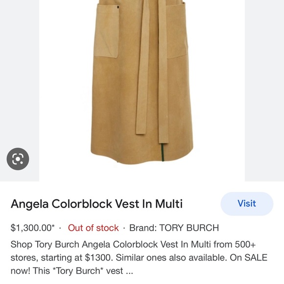 Moving sale Tory Burch Angela Colorblock Vest In Multi dress NWT - Picture 3 of 10